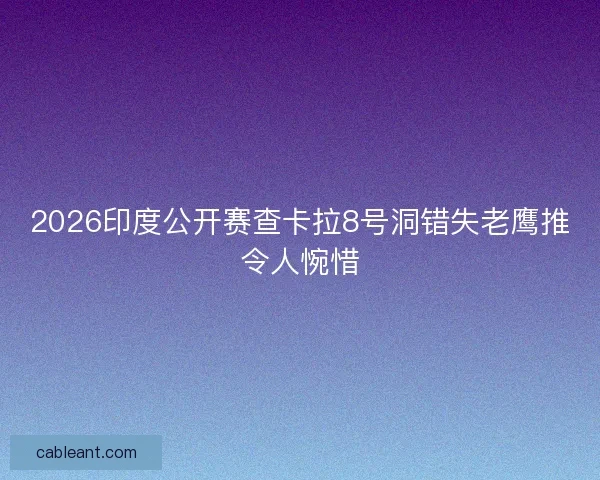 2026印度公开赛查卡拉8号洞错失老鹰推令人惋惜