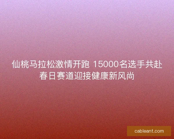 仙桃马拉松激情开跑 15000名选手共赴春日赛道迎接健康新风尚